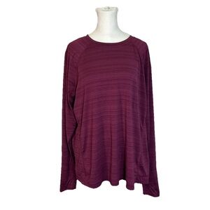 Athleta Shirt Women’s X-large Purple Running Pullover Long Sleeve Shirt